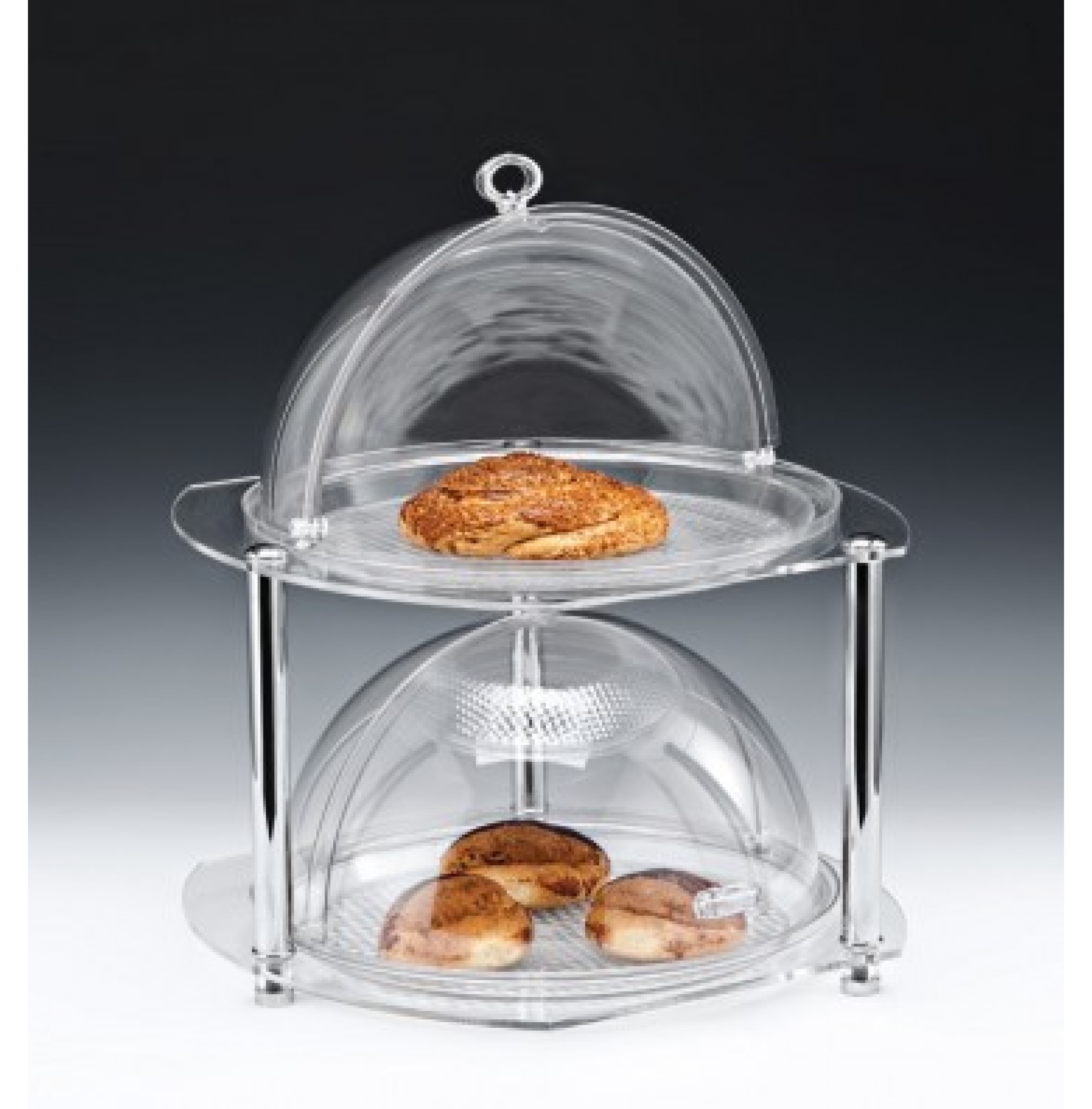 POLYCARBONAT FANUSLU TEŞHİR STANDI / KÜÇÜK 38 X 39 X H: 44 Cm
